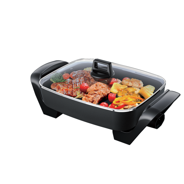 Couzinni 1500W 7.2L Non Stick Stone Electric Fry Pan w/Temperature Control Durable Easy Clean