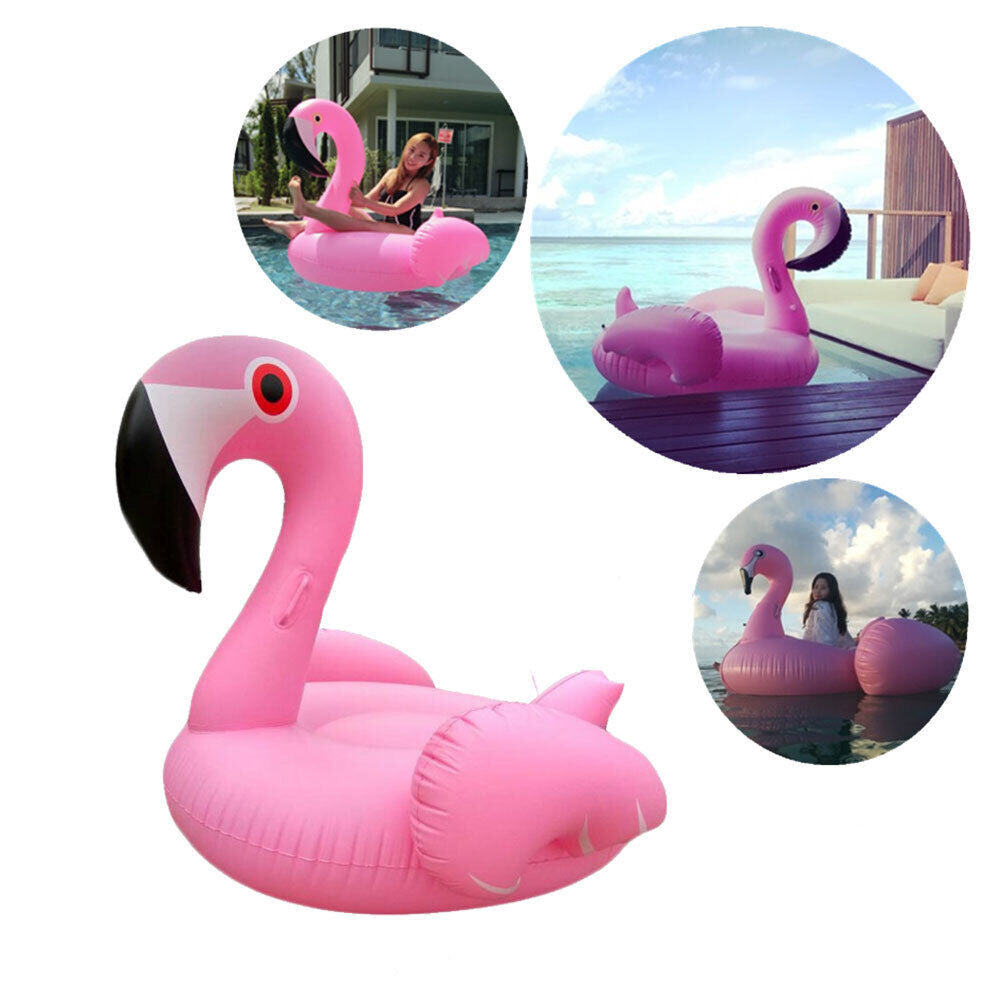 Giant Flamingo Ride on Inflatable Float Swimming Pool Bird – LJ Mall